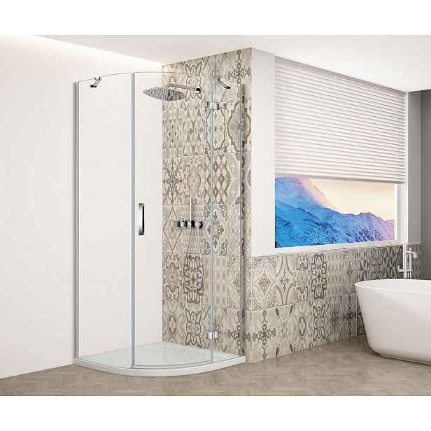 Gelco Trinity - Sprchový kout čtvrtkruhový 90x90 cm, pravé, čiré sklo/chrom GT6590CR-CH
