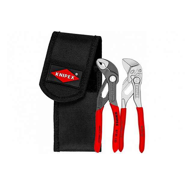Kombinované kleště s nastavitelným kloubem klešťový klíč mini 125 mm Knipex v pouzdře sada