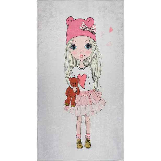 Pratelný dětský koberec 160x230 cm Cute Girl and the Bear – Vitaus