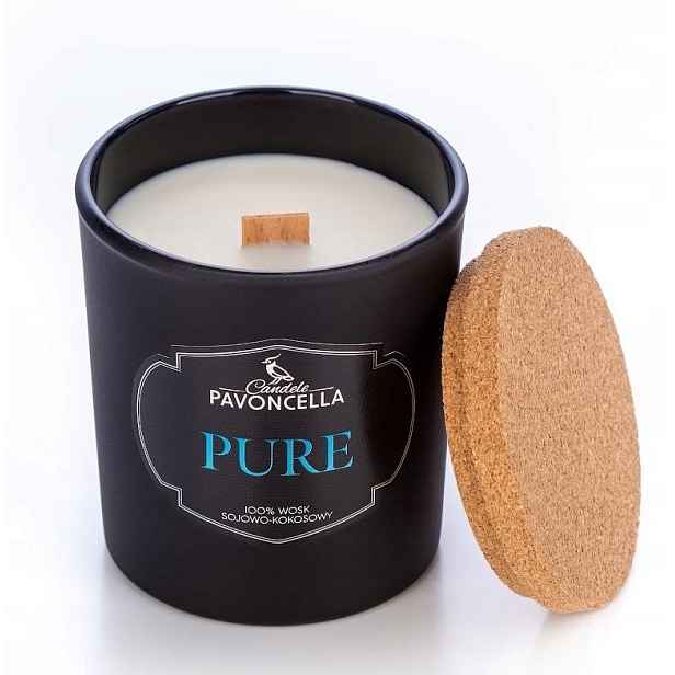 Sójová Svíčka Volně stojící Přírodní Svíčky do Obývacího Pokoje Pure černá 135 g