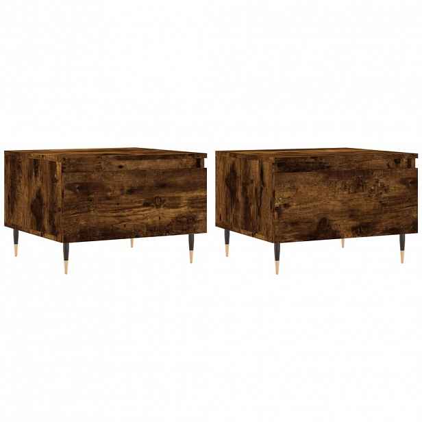 vidaXL Konferenční stolky 2 ks kouřový dub 50x46x35cm kompozitní dřevo