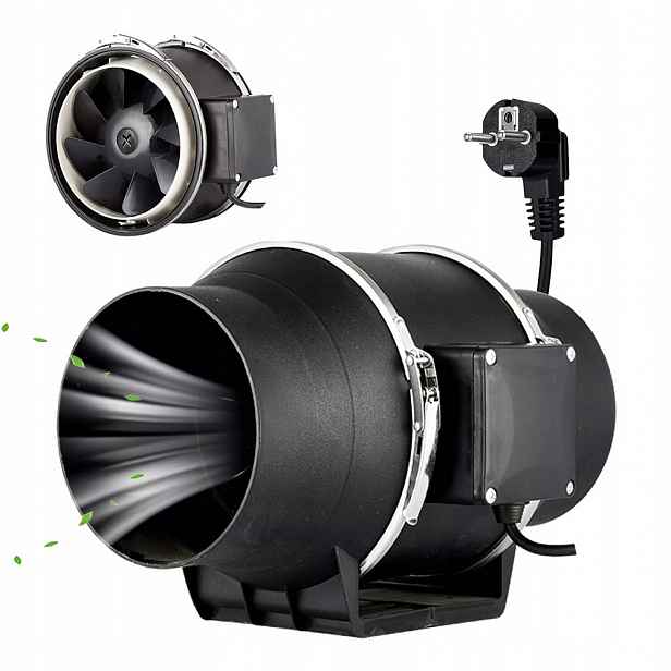 Výkonný odsávací kanálový ventilátor 220 m3h, tichý, 40 W, 100 mm