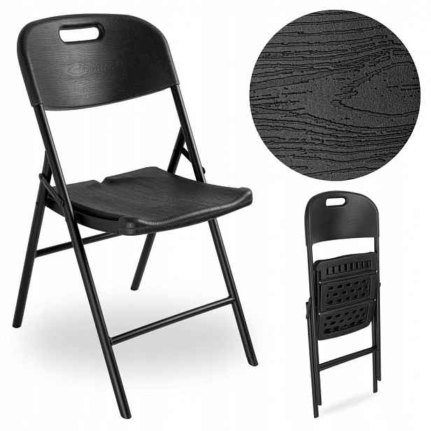 Zahradní skládací cateringové křeslo Woodland Black