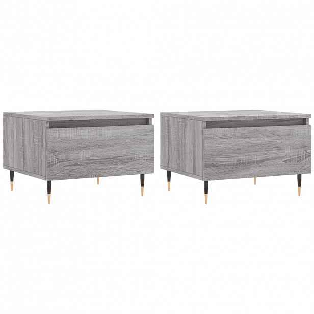 vidaXL Konferenční stolky 2 ks šedé sonoma 50x46x35cm kompozitní dřevo