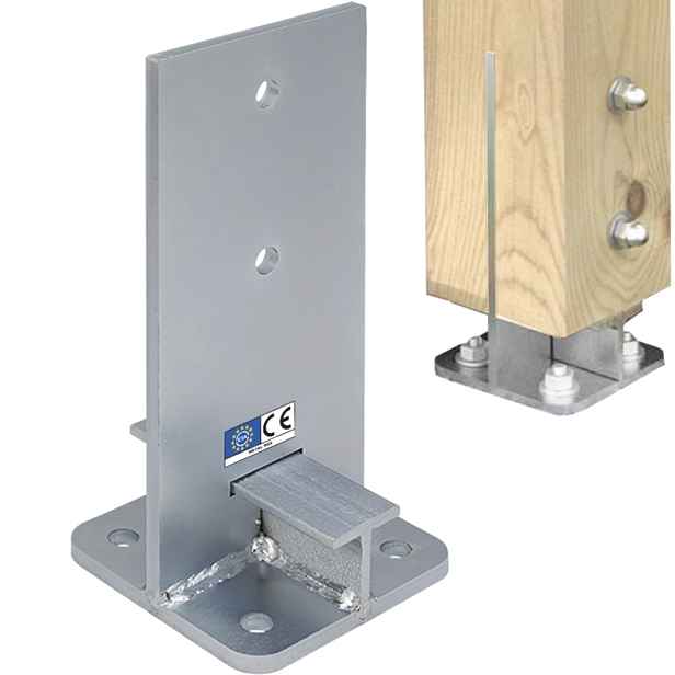PUW120 Základna Sloupku Zapuštěná Stříbrná Grundline 120x250x8mm