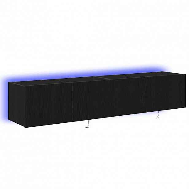 vidaXL TV wall cabinet 2 ks Černý dub Kompozitní dřevo