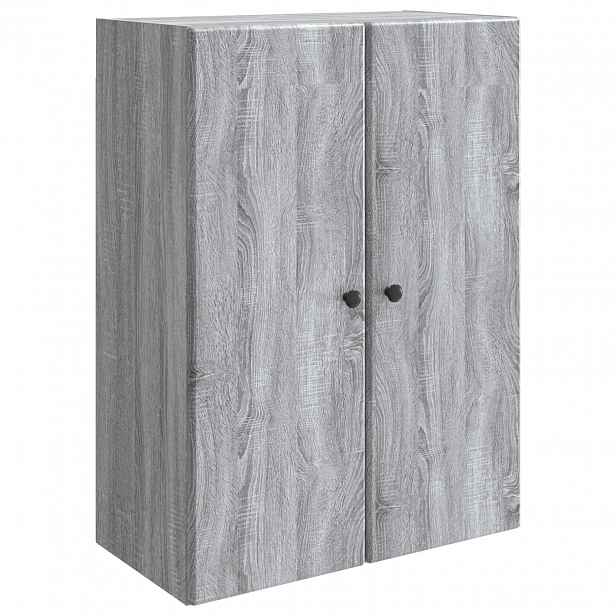 vidaXL Nástěnná skříň 66 x 34,5 x 90 cm Kompozitní dřevo Šedý Sonoma