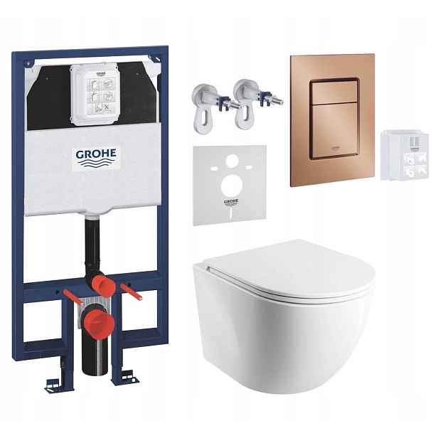 7v1 Wc Set, Stelaz Grohe Slim, Wc Mísa Omnires Tornado, Tlačítko
