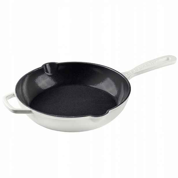 Litinová pánev Gerlach Natur Iron 28 cm červená na steaky
