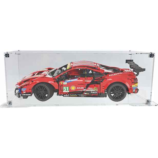 Vitrína s podstavcem Drewlandia pro stavebnici Lego 42125 Technic Ferrari 488