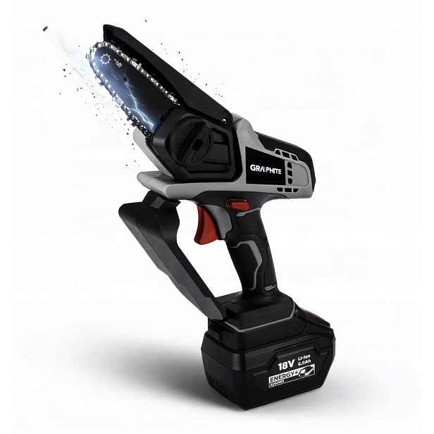 Mini aku řetězová pila Energy+ 18V Li-lon Solo Graphite 58GE116