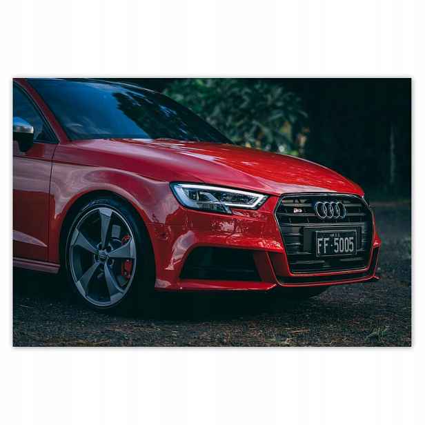 Plakáty 185x125 Červené Audi S3 Alufelgy