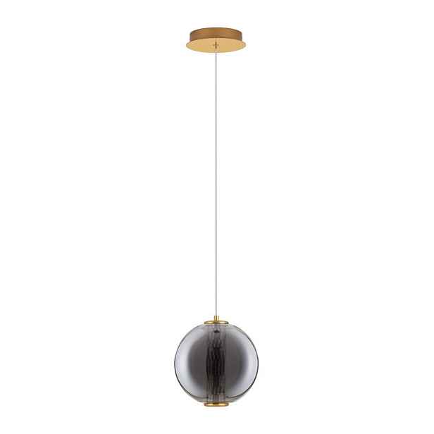 Šedé kovové LED závěsné svítidlo se skleněným stínidlem ø 22 cm Navi – Nova Luce