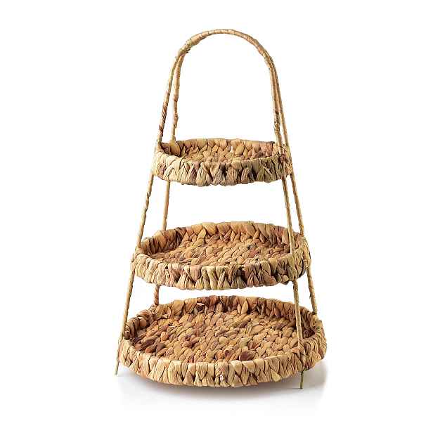 Tříúrovňová Patera z mořské trávy průměr 19/24/29 Cm, výška 50 cm