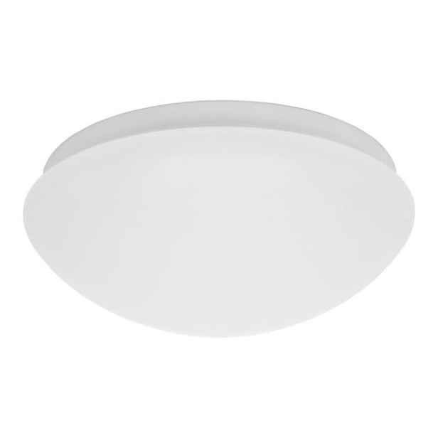 Venkovní stropní Stropní Svítidlo se senzorem, bílé, kulatý 28 cm, IP44, Kanlux