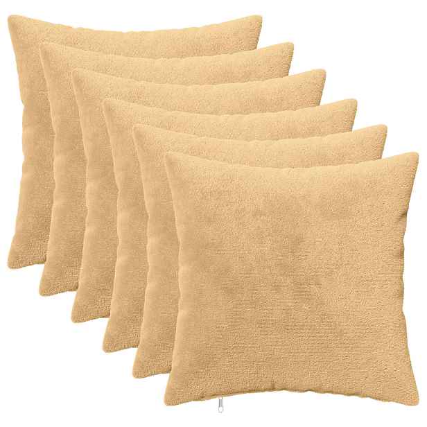 vidaXL Odhazovací polštář 6 ks HEERLEN Taupe 45 x 45 cm Flanel
