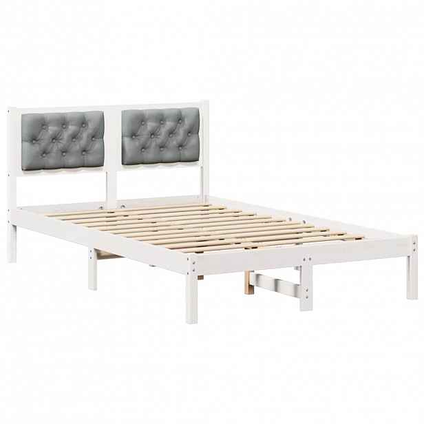 vidaXL Rám postele Světle šedá 120 x 190 cm Masivní borové dřevo