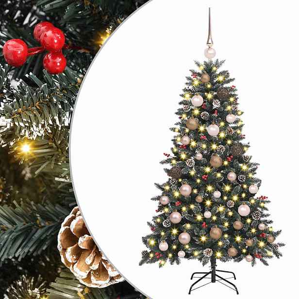 vidaXL Umělý vánoční stromeček Zelená 120 cm PVC, plast a ocel