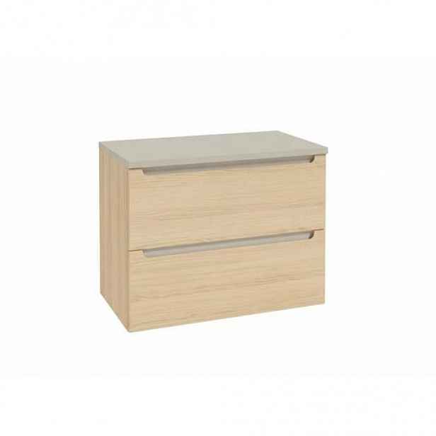 Koupelnová skříňka s kašmírovou krycí deskou Naturel Stilla 80x60x45 cm dub Vicenza mat STILLADV08057D