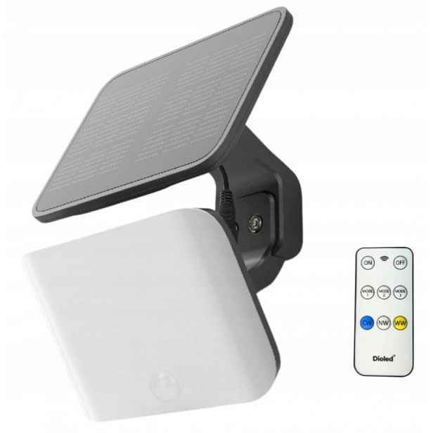 Led reflektor se solárním panelem, lampa se senzorem pohybu a soumraku