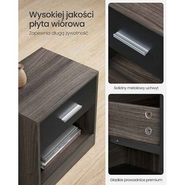 Songmics Noční stolek Pomocný stolek s zásuvkou Boční skříňka-114