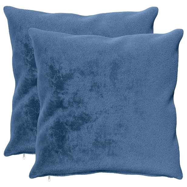 vidaXL Odhazovací polštář 2 ks HEERLEN Světle modrá 65 x 65 cm Flanel