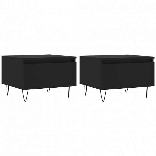 vidaXL Konferenční stolky 2 ks černé 50 x 46 x 35 cm kompozitní dřevo