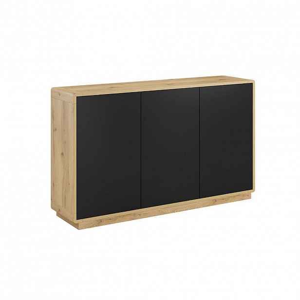 Petits-meubles SIDEBOARD Raven Matná černá a dřevo
