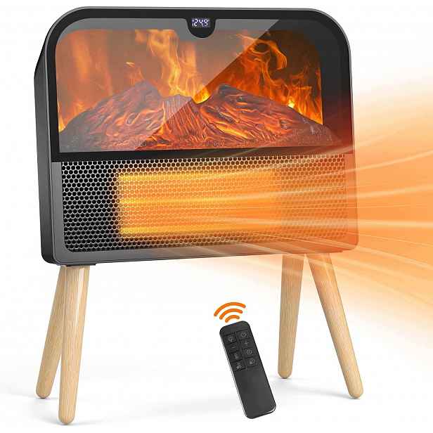 Elektrický krbový ohřívač 2000 W s realistickým plamenem