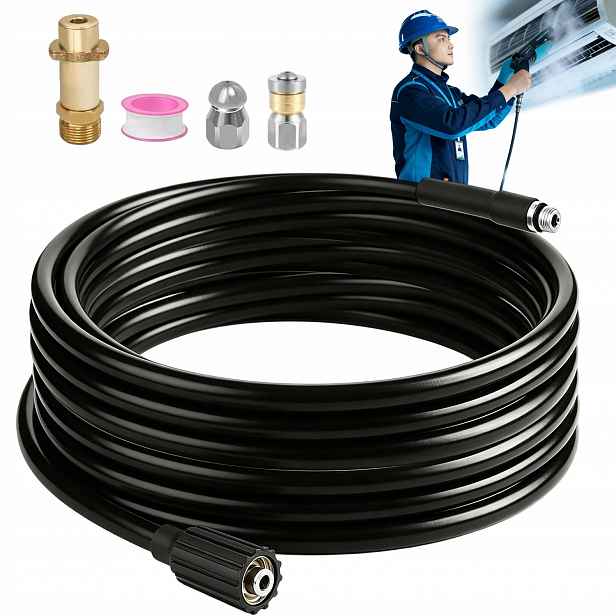 Hadice Na Čištění Kanalizace Trubek 15 m Pro Myčky Karcher K2-K7 180bar