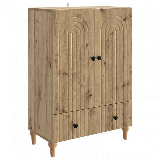 vidaXL Servírovací skříň Dub artisan 66 x 34,5 x 95 cm
