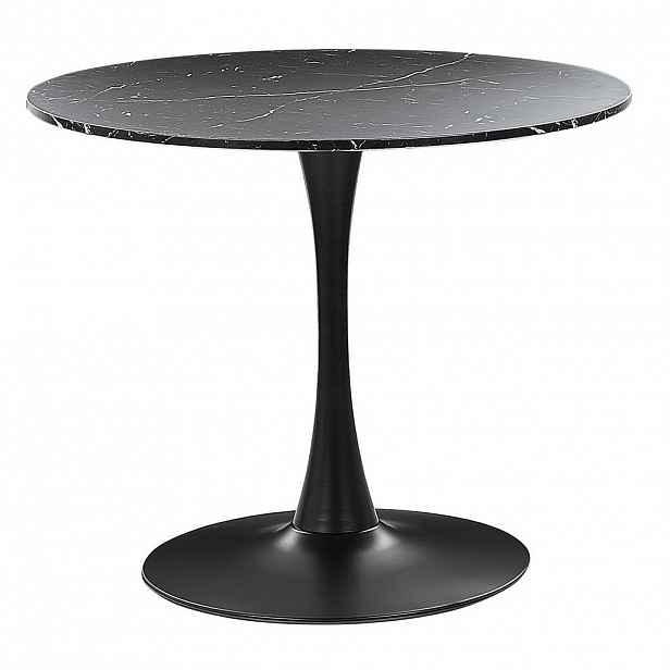 Beliani JÍDELNÍ STŮL 90/90/74 cm Mramor Kulatý Boca