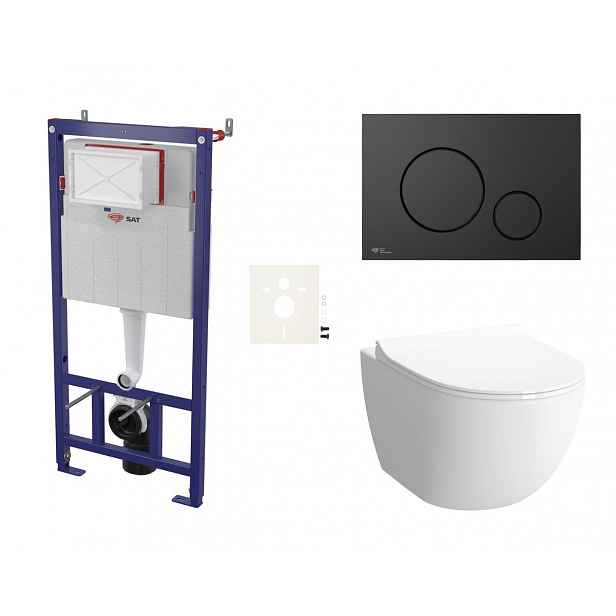Závěsný wc set do lehkých stěn / předstěnová SAT Infinitio SIKOSSINF68K