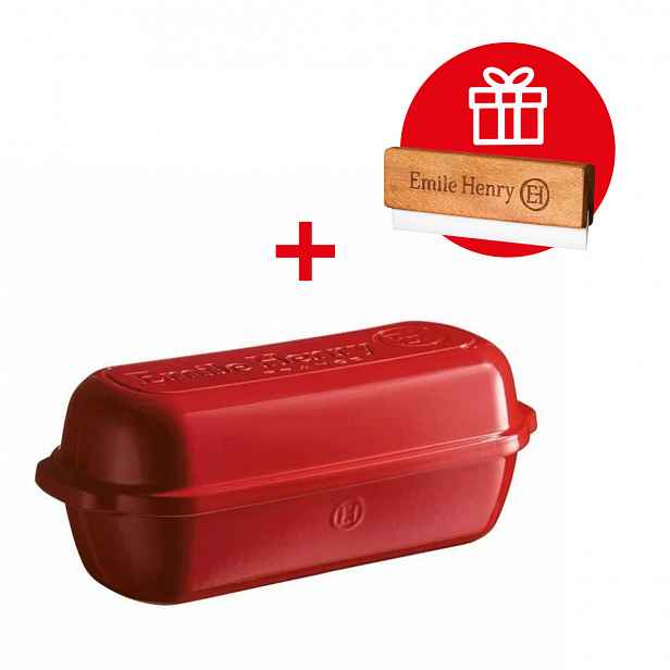 Emile Henry Specialities Bochníková forma na chleba, 39,5 x 16 x 15 cm, granátová 349503