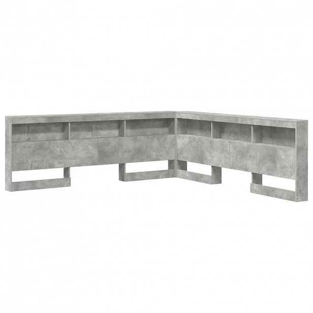 vidaXL Úložné čelo postele Betonově šedá Kompozitní dřevo