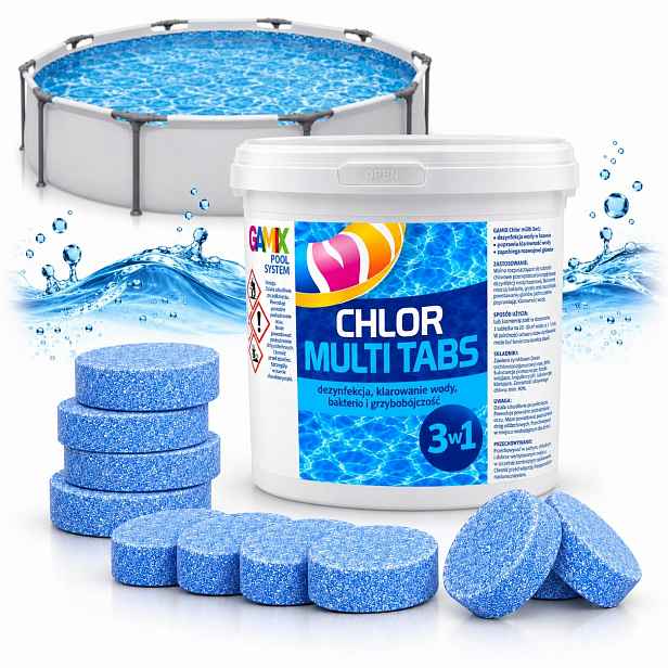 Čistá Voda V Bazénu Chlorové Tablety Multi 3V1 3 Kg 15X200 G 200 G Chemie