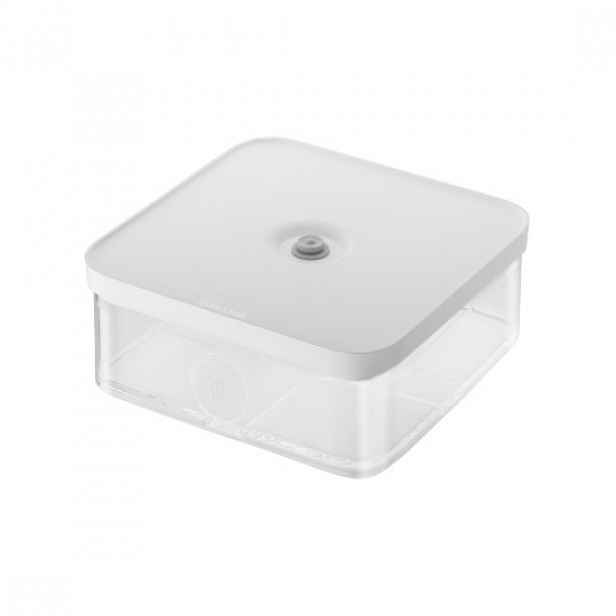 Čtvercová nádoba na potraviny, plast, 21,4 x 21,4 x 7,6 cm, 1,6 l, "Cu