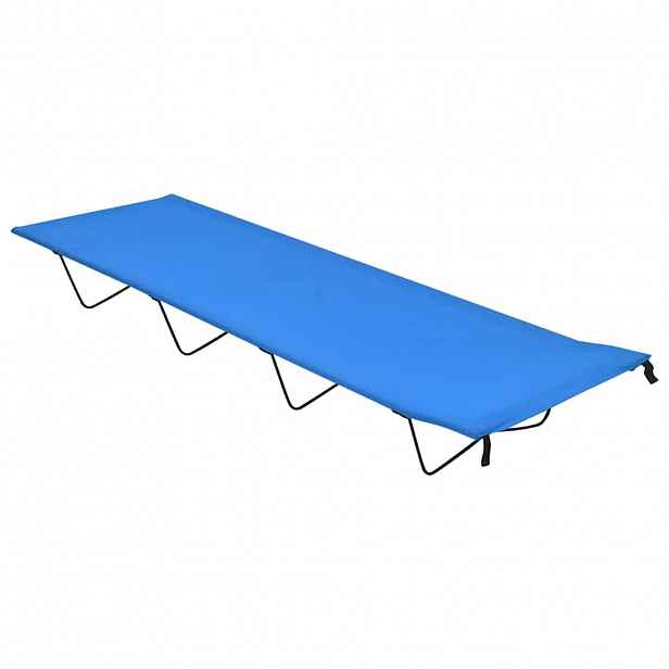 vidaXL Kempingová postel 180 x 60 x 19 cm oxfordská látka ocel modrá