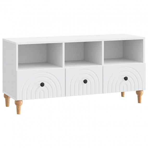vidaXL Televizní skříň Bílý 102 x 34,5 x 50 cm Dřevěný materiál