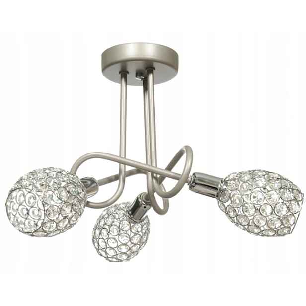 Závěsná lampa Amelia 3 šedá stropní lampa do obývacího pokoje loft