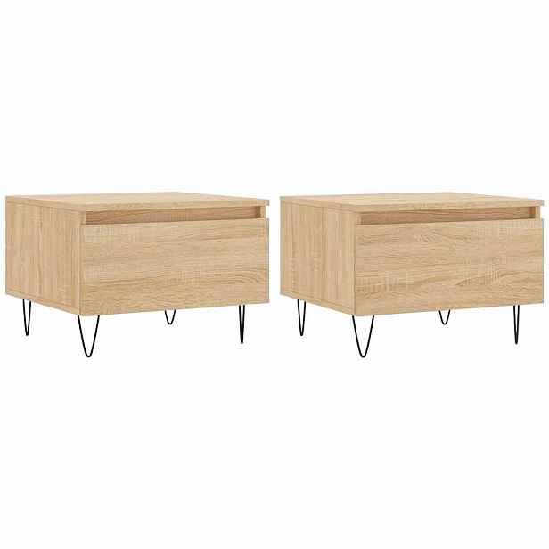 vidaXL Konferenční stolky 2 ks dub sonoma 50x46x35 cm kompozitní dřevo