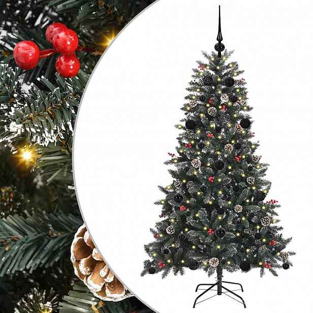 vidaXL Umělý vánoční stromeček Zelená 150 cm PVC, plast a ocel