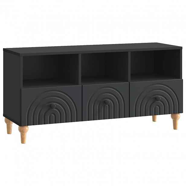 vidaXL Televizní skříň 102 x 34,5 x 50 cm Černý Dřevěný materiál