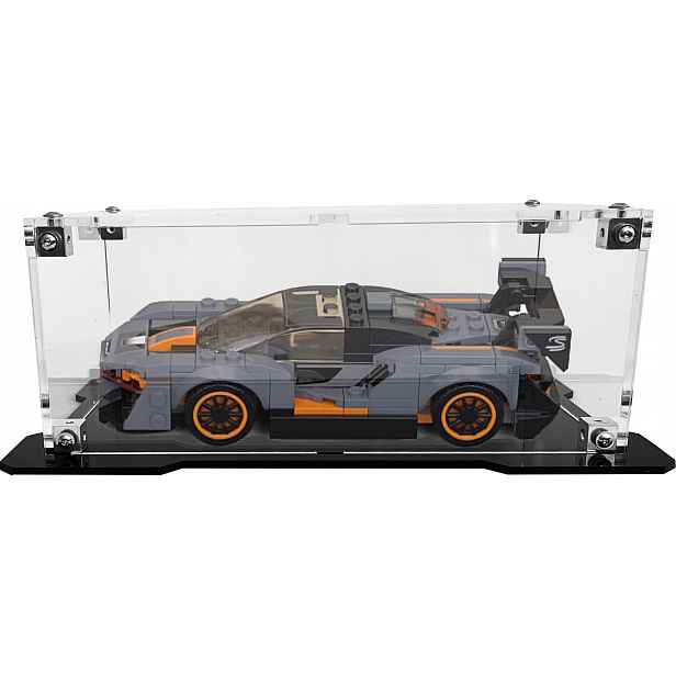 Vitrína s černou základnou pro stavebnici Lego 75892 McLaren Senna