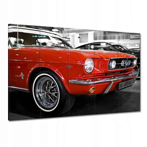 Obrazy 100x70 Červený Mustang