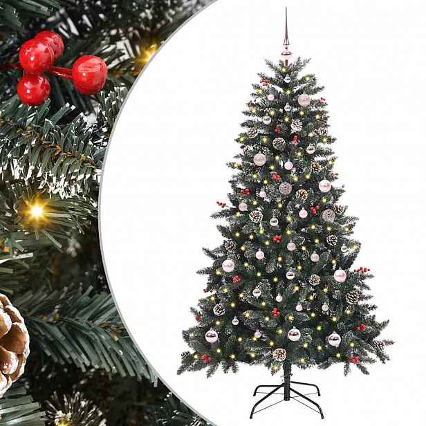 vidaXL Umělý vánoční stromeček Zelená 150 cm PVC, plast a ocel