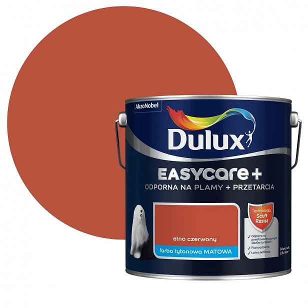 Dulux EasyCare Plus Barva Etno červená 2,5L