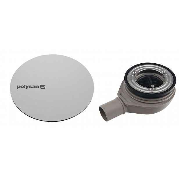 Polysan - Vaničkový sifon Mirai, průměr 90 mm, s krytkou, nerez 72730