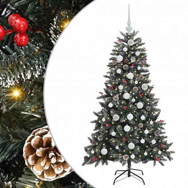 vidaXL Umělý vánoční stromeček Zelená 150 cm PVC, plast a ocel
