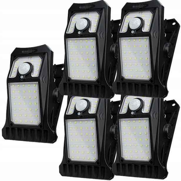 5 x Solární Led lampa Solární závěsná lampa s klipem a pohybovým senzorem
